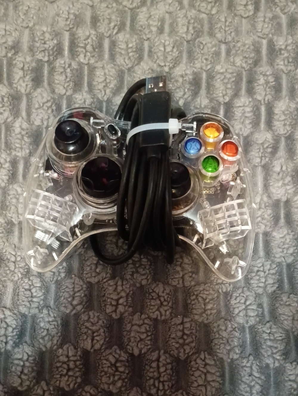 Xbox 360 AFTERGLOW Clear USB Wired Game Controller - Transparent Design